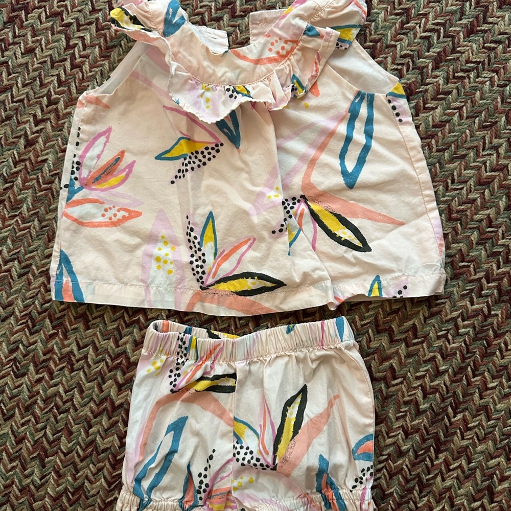 Tea Collection Pink Matching Set with Diaper Covers